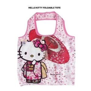Sanrio Hello Kitty Kimono Japan Cherry Blossom Reusable Bag Foldable Tote